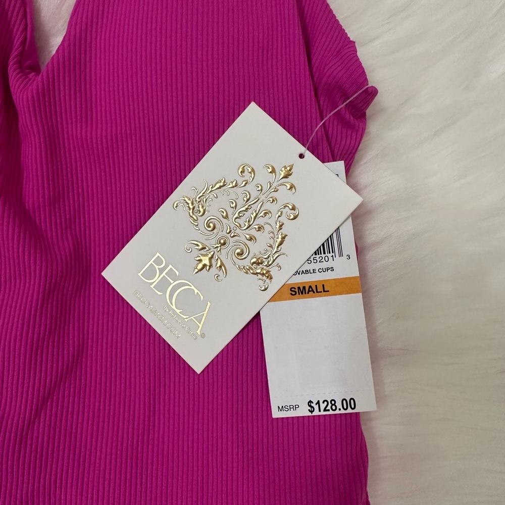 Becca by Rebecca Virtue Modern Edge Sophie Rib Texture Plunge Back V-Neck Cutout - Picture 3 of 6